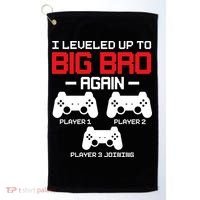 Leveled Up To Big Bro Again New Big Brother Gift Announcement Golf Towel thumb 0
