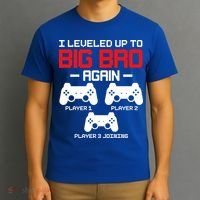 Leveled Up To Big Bro Again New Big Brother Gift Announcement T-Shirt thumb 3