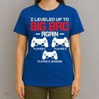 Leveled Up To Big Bro Again New Big Brother Gift Announcement T-Shirt thumb 4