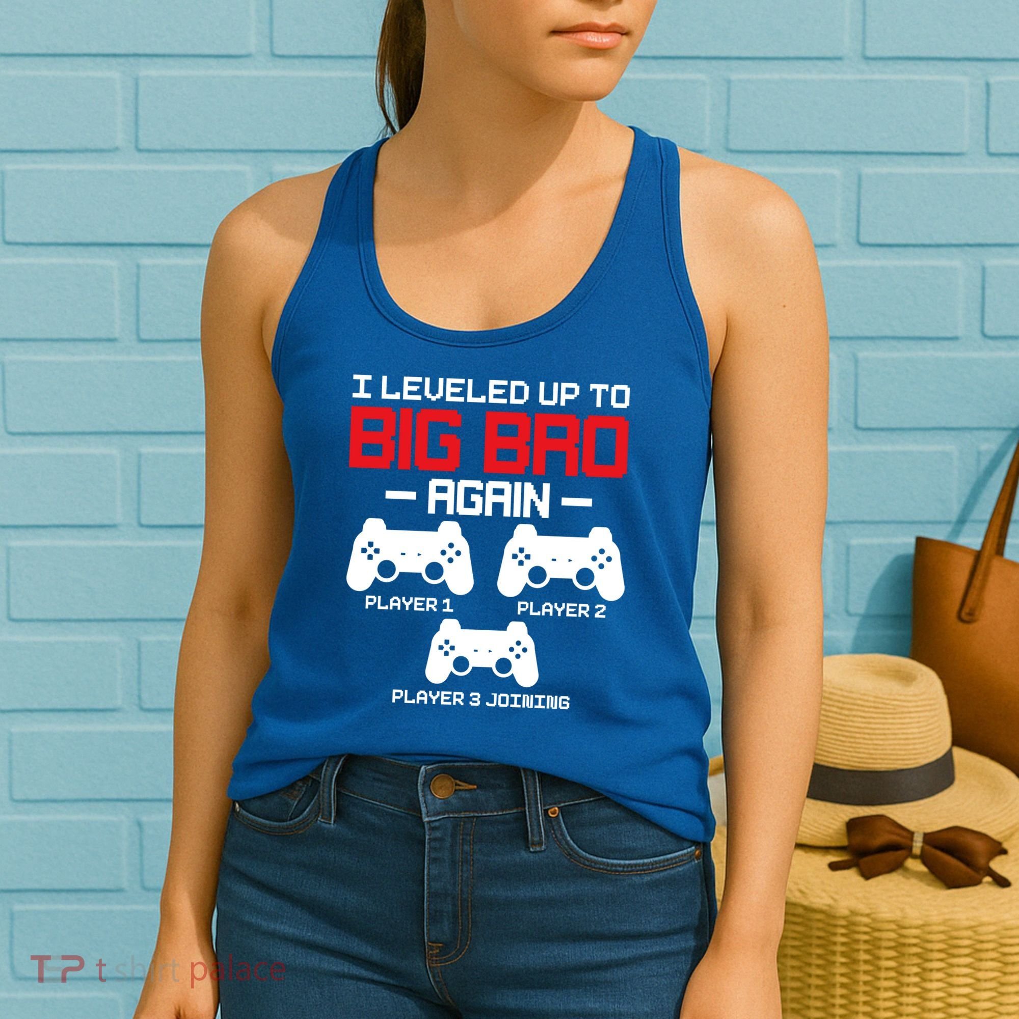 Leveled Up To Big Bro Again New Big Brother Gift Announcement Women's Tank Top