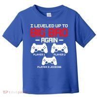 Leveled Up To Big Bro Again New Big Brother Gift Announcement Toddler T-Shirt thumb 0