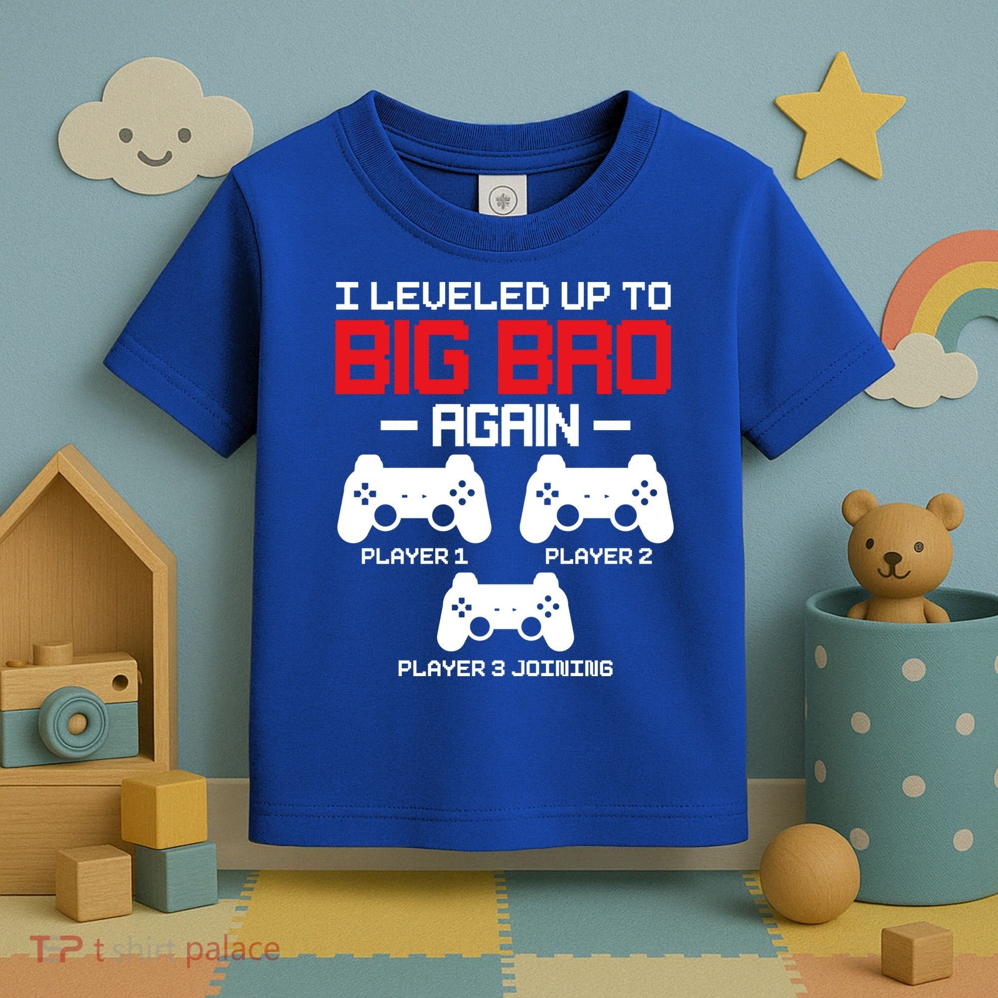 Leveled Up To Big Bro Again New Big Brother Gift Announcement Toddler T-Shirt