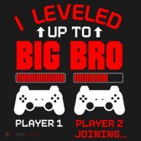 Leveled Up To Big Bro New Big Brother Gamer Gift Announcement Women's Hoodie thumb 2
