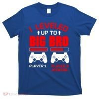 Leveled Up To Big Bro New Big Brother Gamer Gift Announcement T-Shirt thumb 0