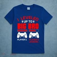 Leveled Up To Big Bro New Big Brother Gamer Gift Announcement T-Shirt thumb 5