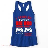 Leveled Up To Big Bro New Big Brother Gamer Gift Announcement Women's Tank Top thumb 0