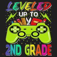 Leveled Up To 2nd Grade Gamer Back To School First Day Women's Sweatshirt thumb 2