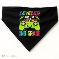 Leveled Up To 2nd Grade Gamer Back To School First Day USA-Made Doggie Bandana thumb 0