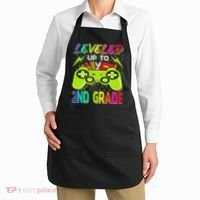 Leveled Up To 2nd Grade Gamer Back To School First Day Apron thumb 2
