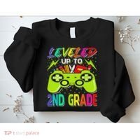 Leveled Up To 2nd Grade Gamer Back To School First Day Sweatshirt thumb 2