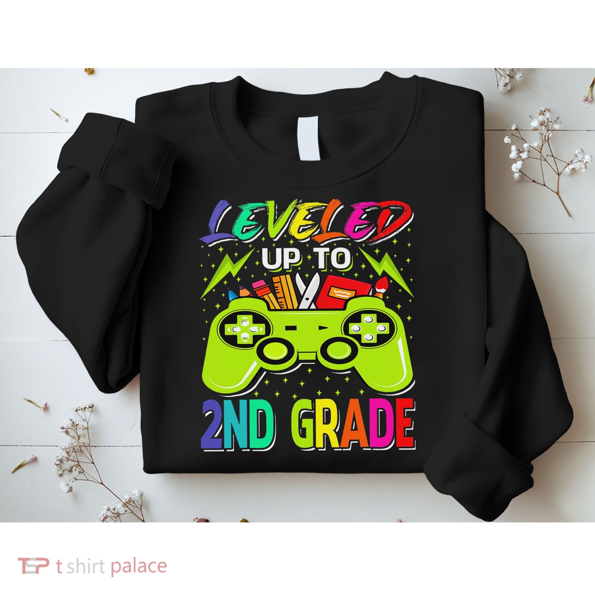 Leveled Up To 2nd Grade Gamer Back To School First Day Sweatshirt