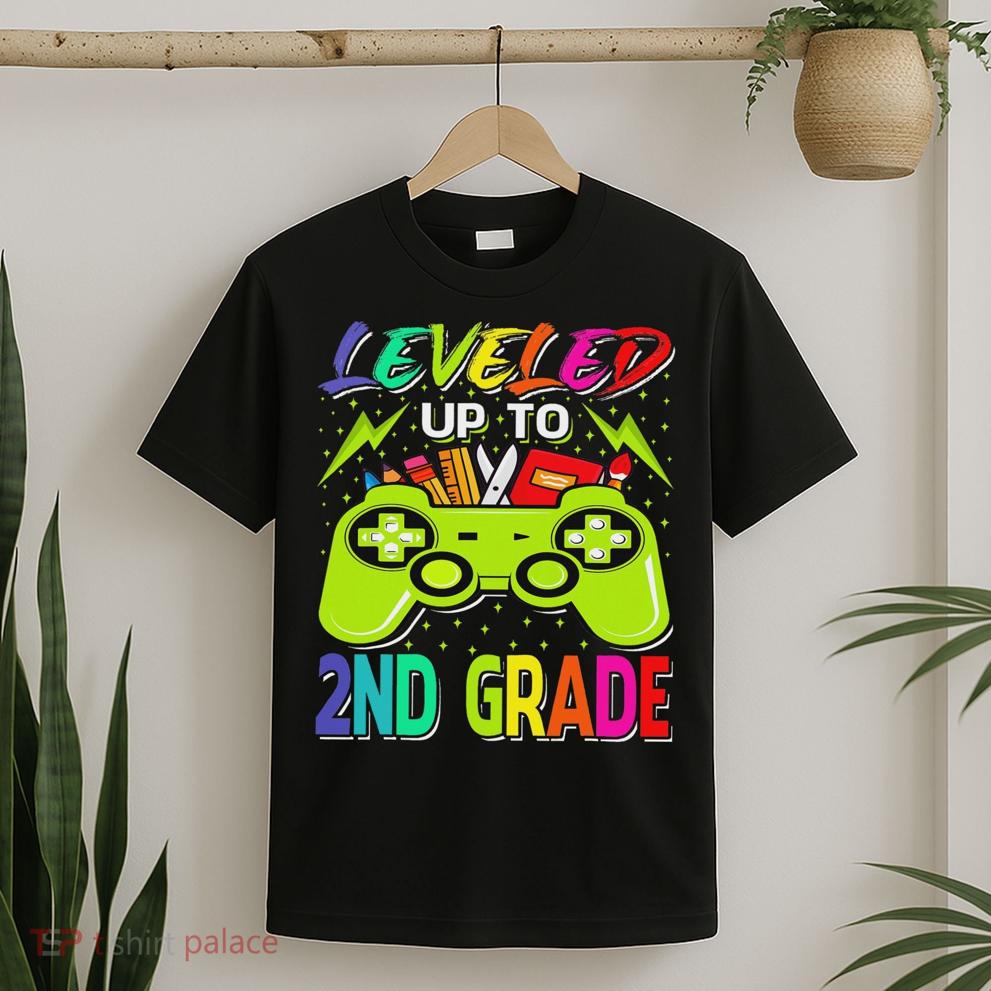 Leveled Up To 2nd Grade Gamer Back To School First Day T-Shirt