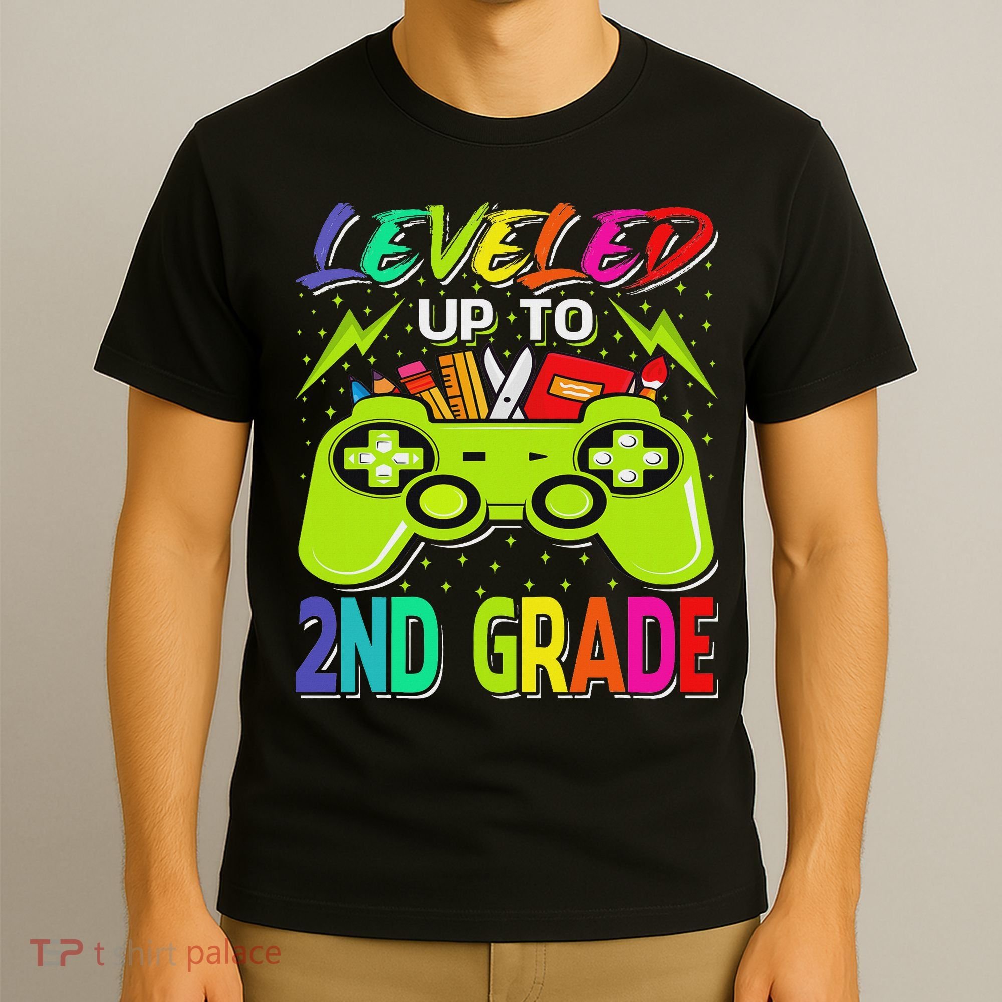 Leveled Up To 2nd Grade Gamer Back To School First Day T-Shirt