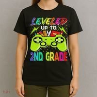 Leveled Up To 2nd Grade Gamer Back To School First Day T-Shirt thumb 4