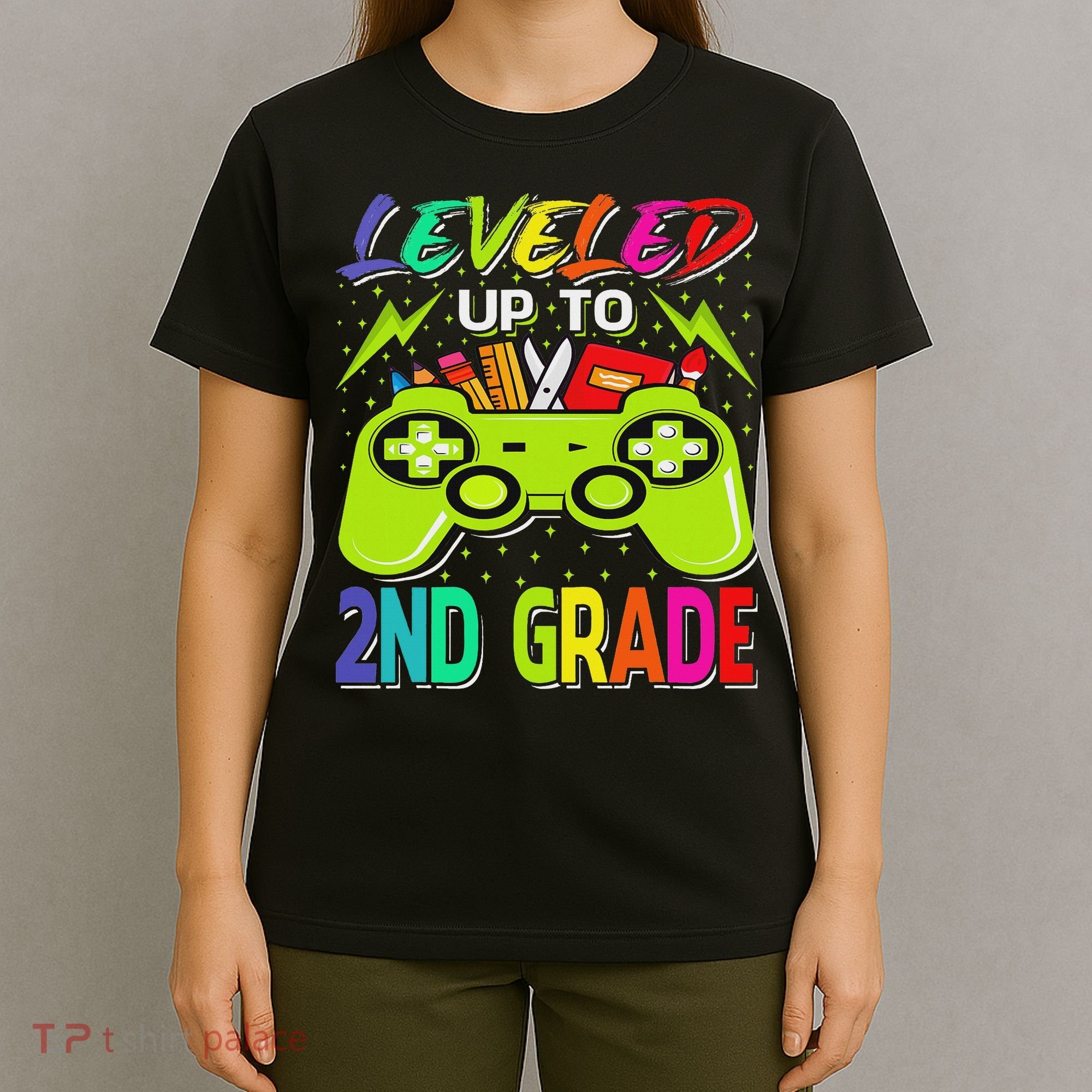Leveled Up To 2nd Grade Gamer Back To School First Day T-Shirt