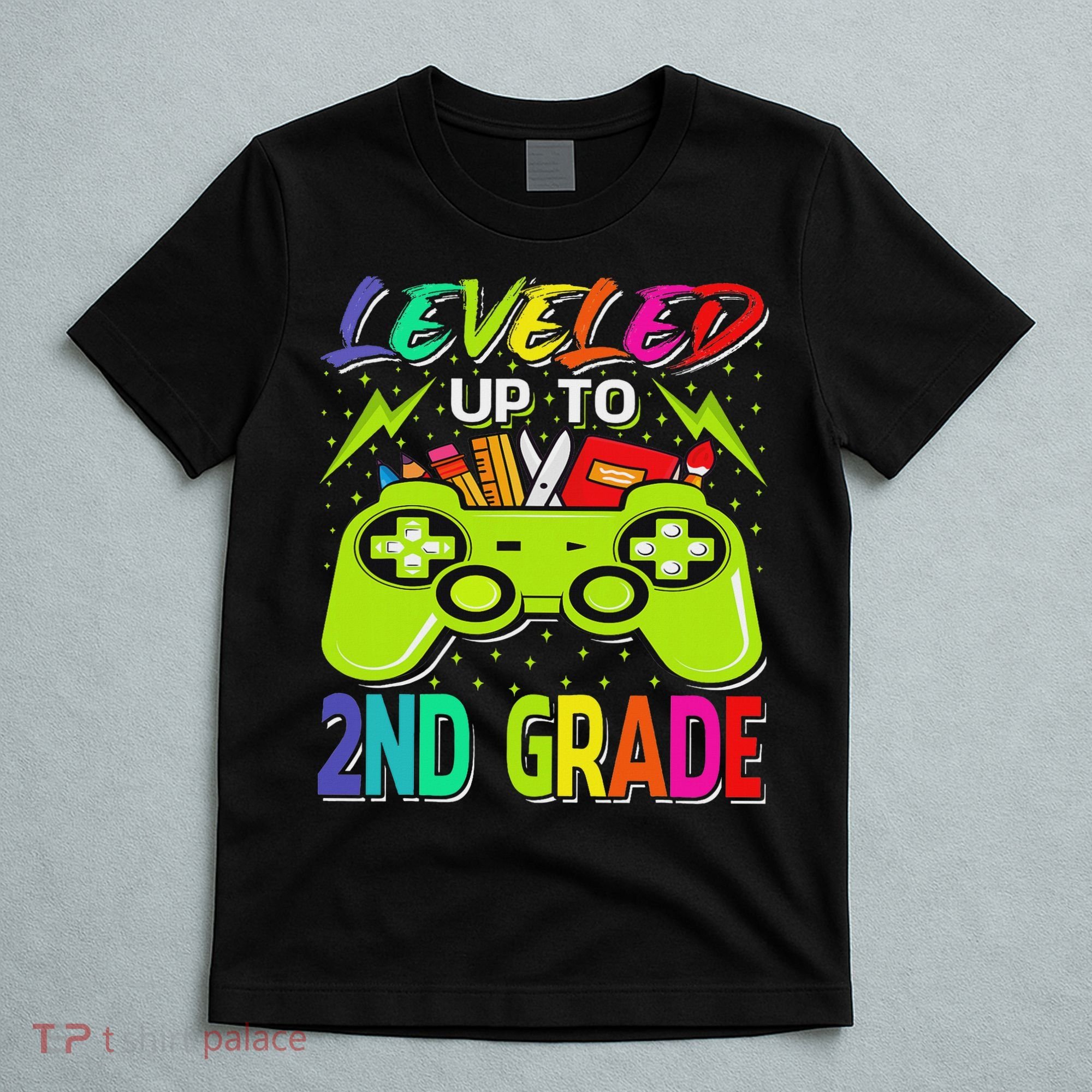 Leveled Up To 2nd Grade Gamer Back To School First Day T-Shirt