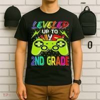 Leveled Up To 2nd Grade Gamer Back To School First Day T-Shirt thumb 6