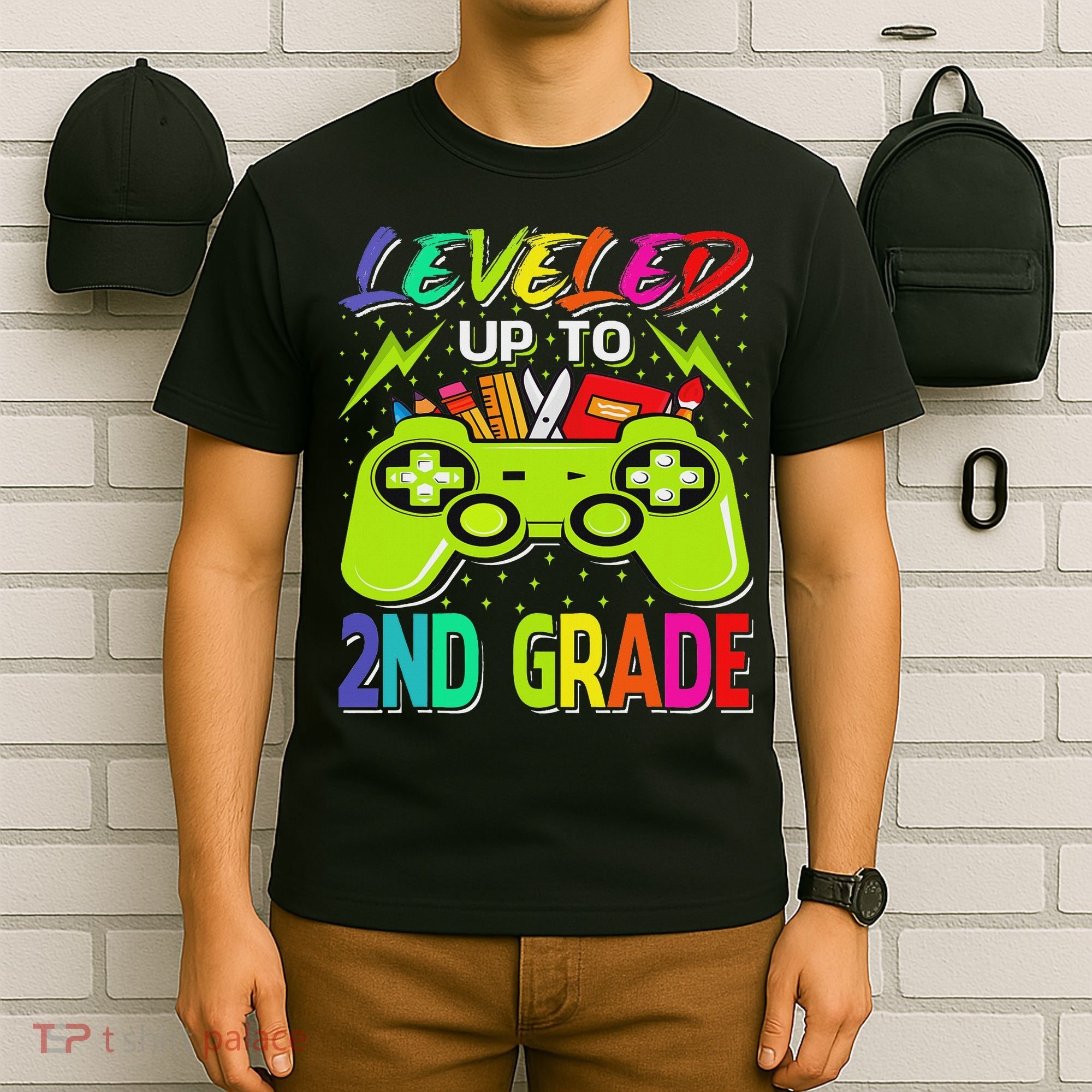 Leveled Up To 2nd Grade Gamer Back To School First Day T-Shirt
