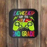 Leveled Up To 2nd Grade Gamer Back To School First Day Coaster thumb 0
