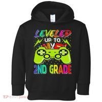 Leveled Up To 2nd Grade Gamer Back To School First Day Toddler Hoodie thumb 0