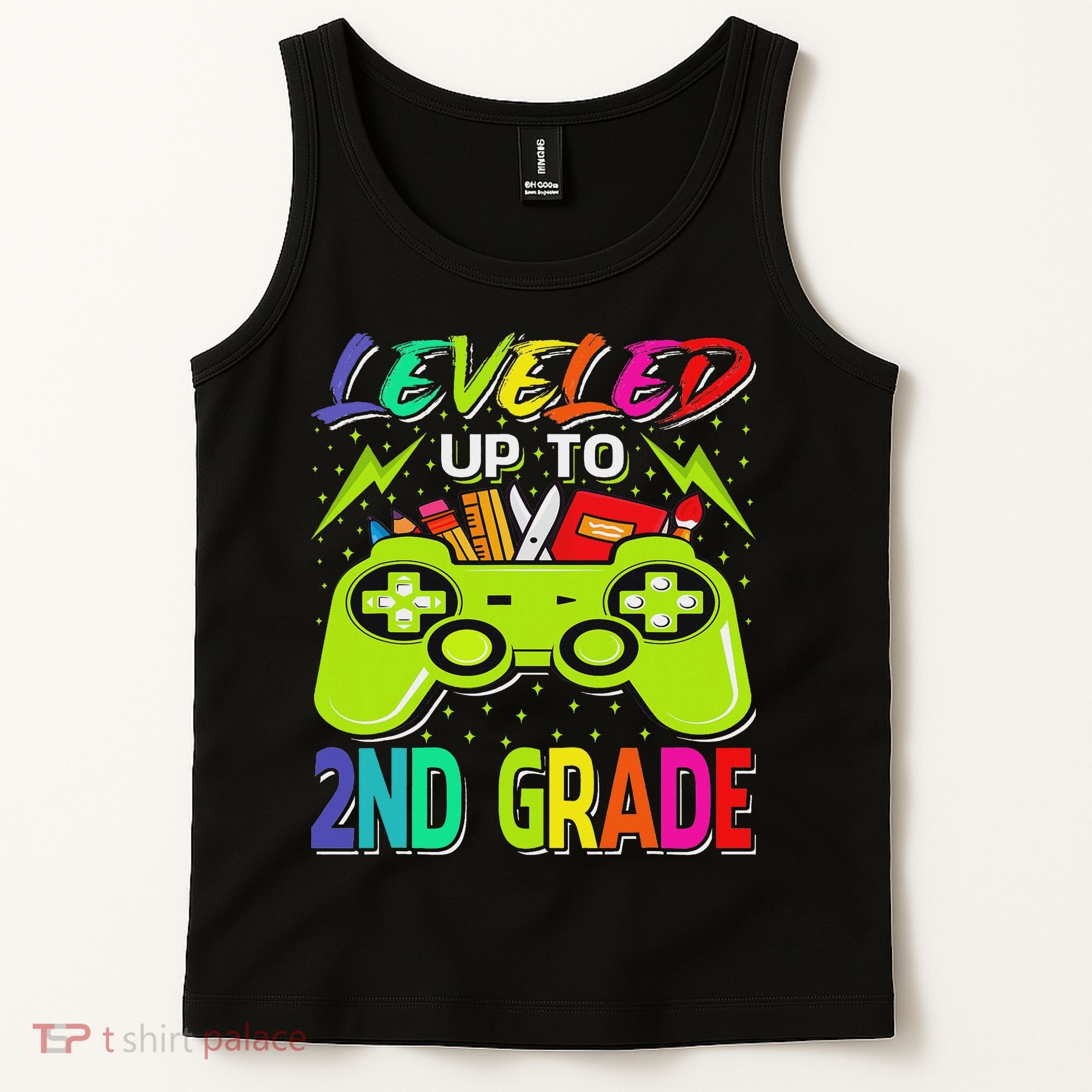Leveled Up To 2nd Grade Gamer Back To School First Day Tank Top