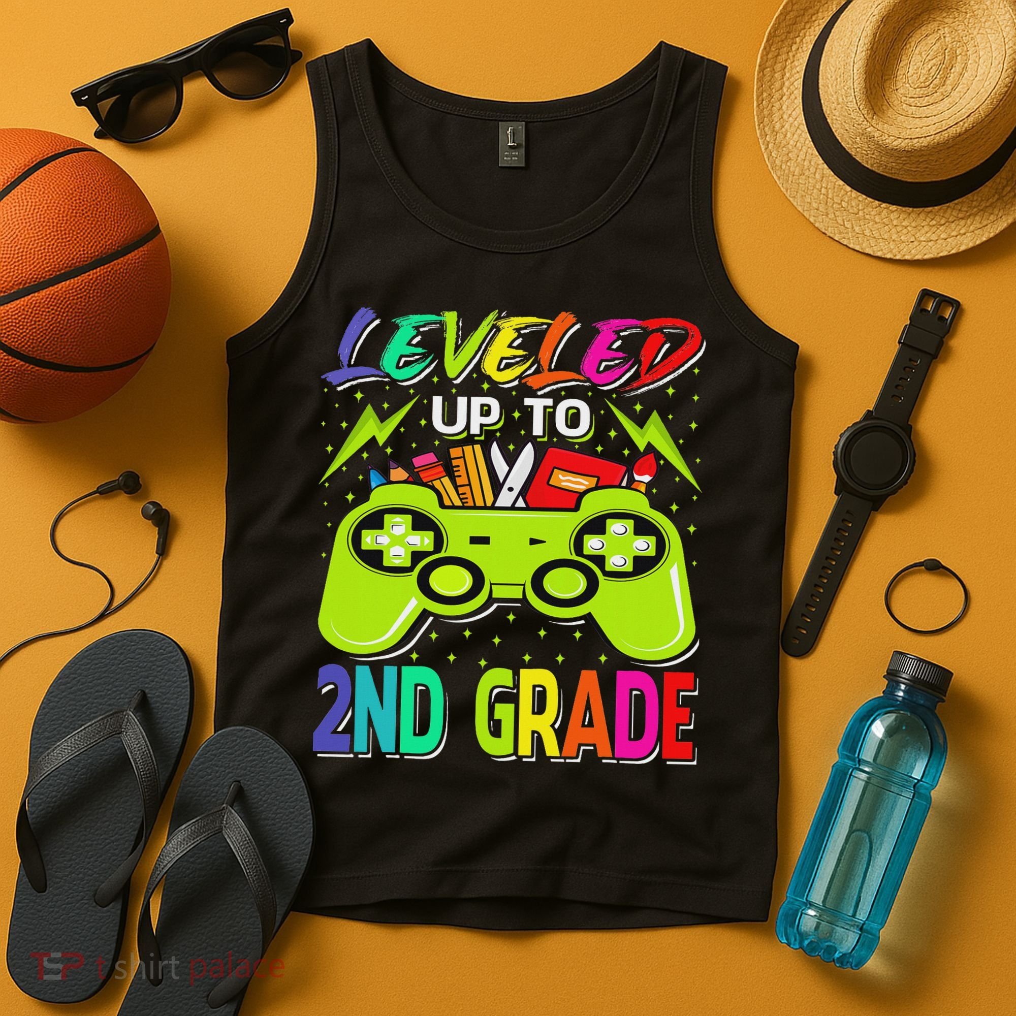 Leveled Up To 2nd Grade Gamer Back To School First Day Tank Top