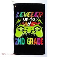 Leveled Up To 2nd Grade Gamer Back To School First Day Golf Towel thumb 0