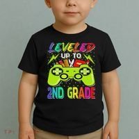 Leveled Up To 2nd Grade Gamer Back To School First Day Toddler T-Shirt thumb 2
