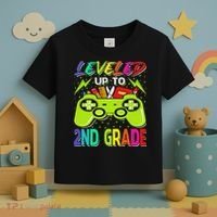 Leveled Up To 2nd Grade Gamer Back To School First Day Toddler T-Shirt thumb 3