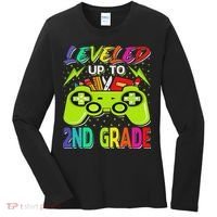 Leveled Up To 2nd Grade Gamer Back To School First Day Women's Long Sleeve Shirt thumb 0