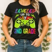 Leveled Up To 2nd Grade Gamer Back To School First Day Women's T-Shirt thumb 2