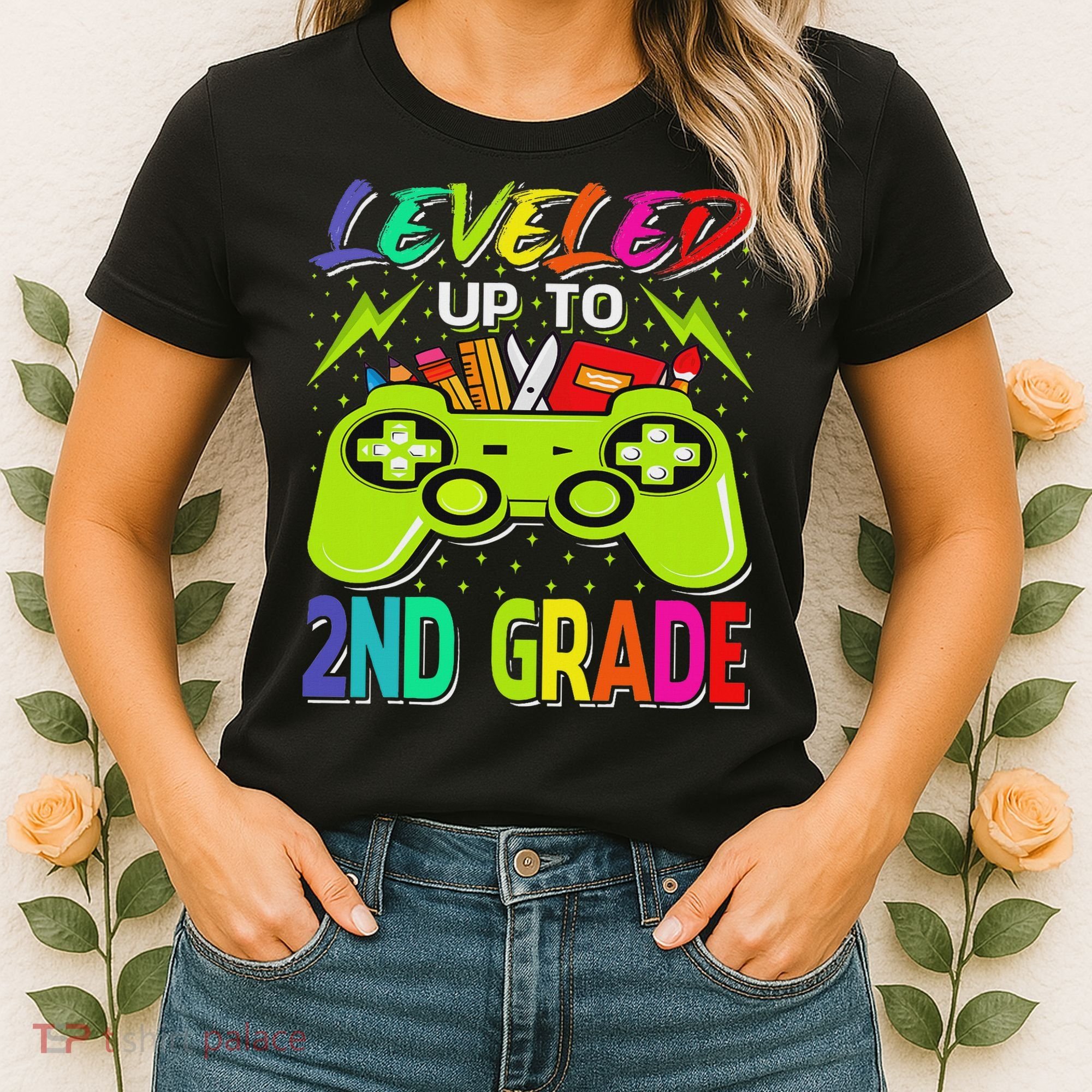 Leveled Up To 2nd Grade Gamer Back To School First Day Women's T-Shirt
