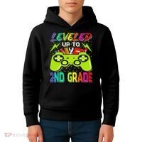 Leveled Up To 2nd Grade Gamer Back To School First Day Kids Hoodie thumb 4