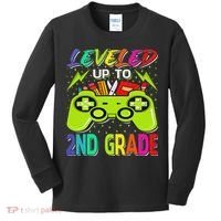 Leveled Up To 2nd Grade Gamer Back To School First Day Kids Long Sleeve Shirt thumb 0