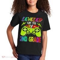 Leveled Up To 2nd Grade Gamer Back To School First Day Kids T-Shirt thumb 2