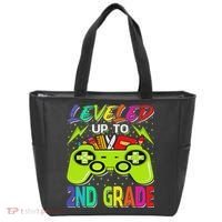 Leveled Up To 2nd Grade Gamer Back To School First Day Tote Bag thumb 0