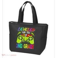 Leveled Up To 2nd Grade Gamer Back To School First Day Tote Bag thumb 3
