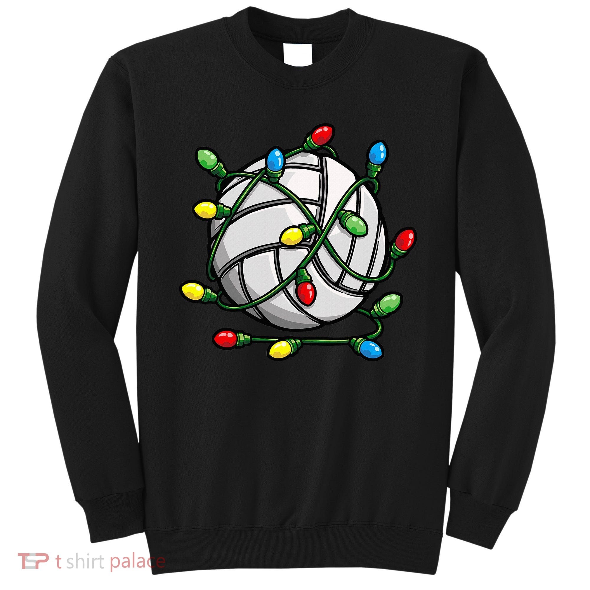 Light Up the Court with Volleyball Christmas Ball Sweatshirt