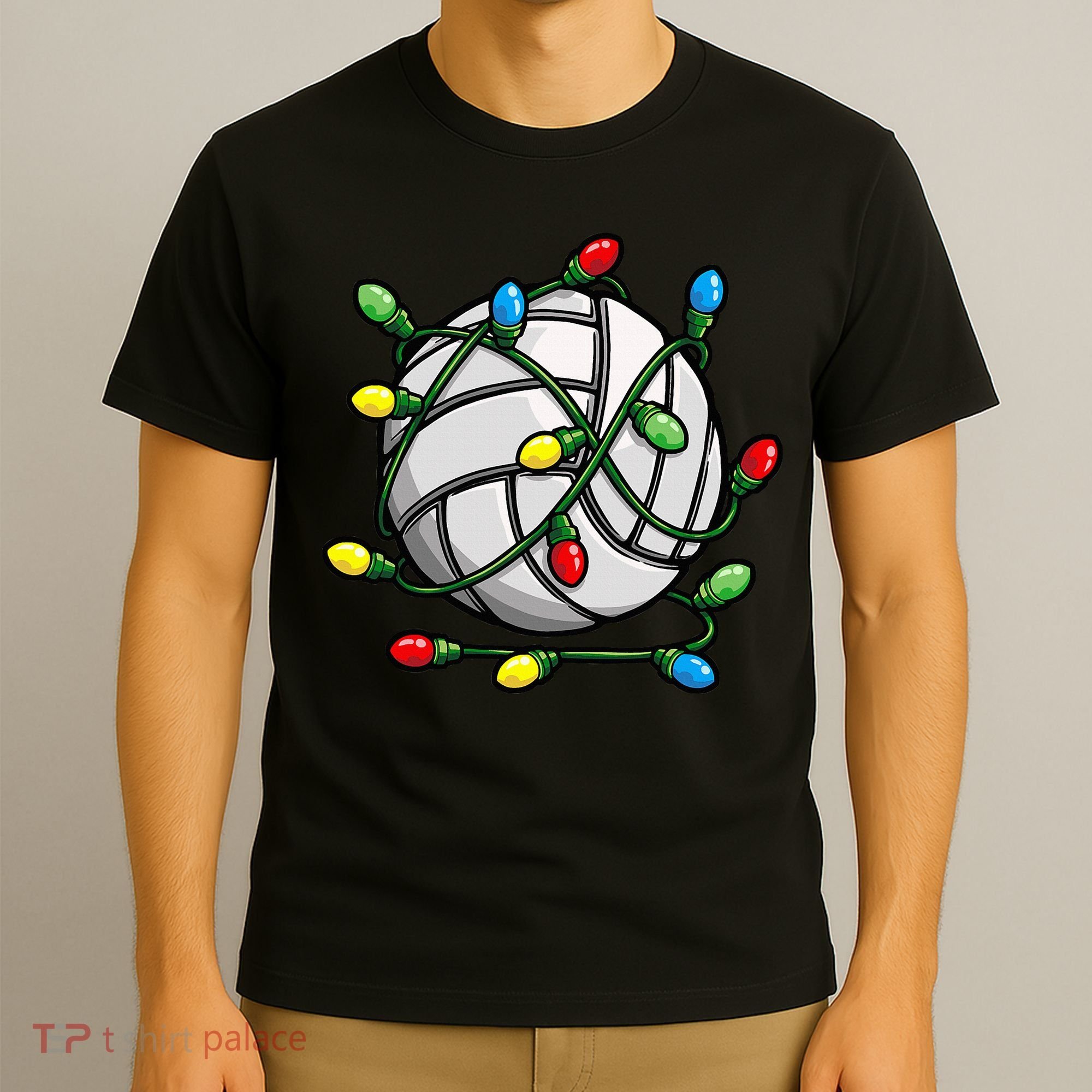 Light Up the Court with Volleyball Christmas Ball T-Shirt