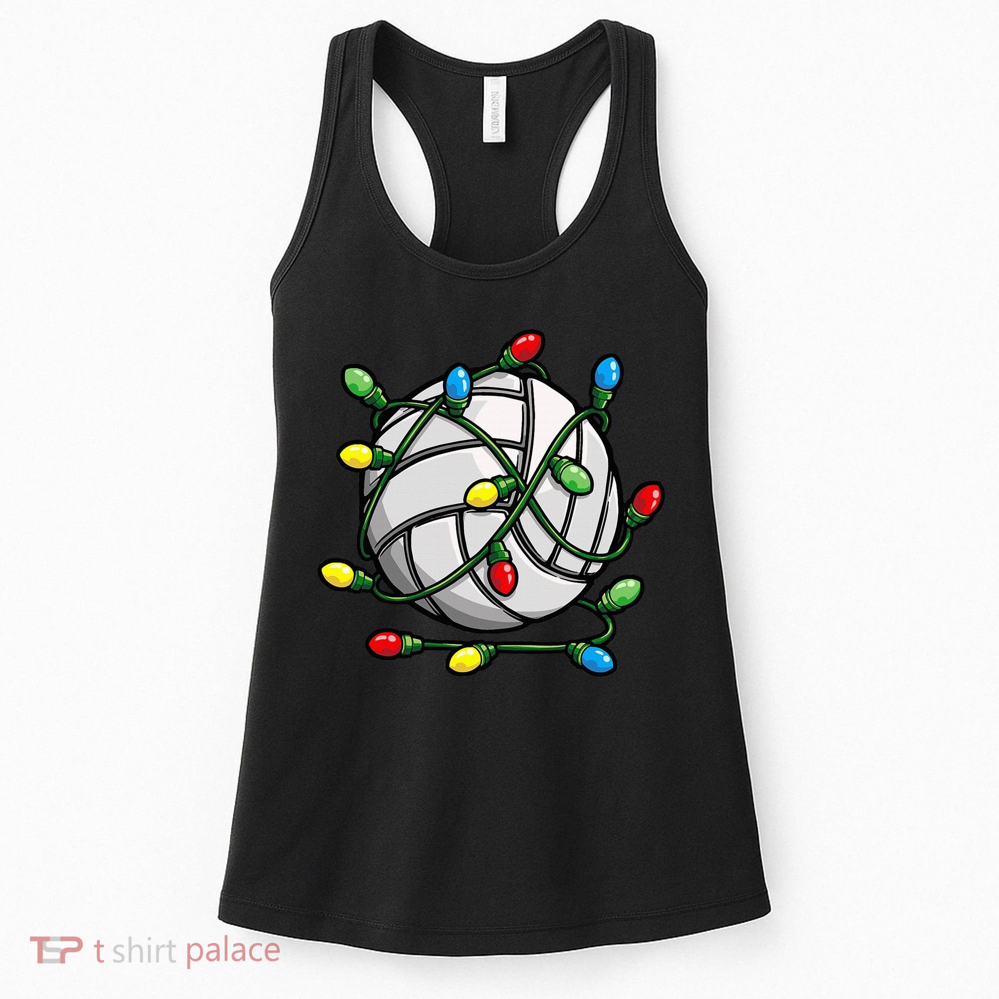 Light Up the Court with Volleyball Christmas Ball Women's Tank Top