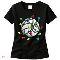 Light Up the Court with Volleyball Christmas Ball Women's T-Shirt thumb 0