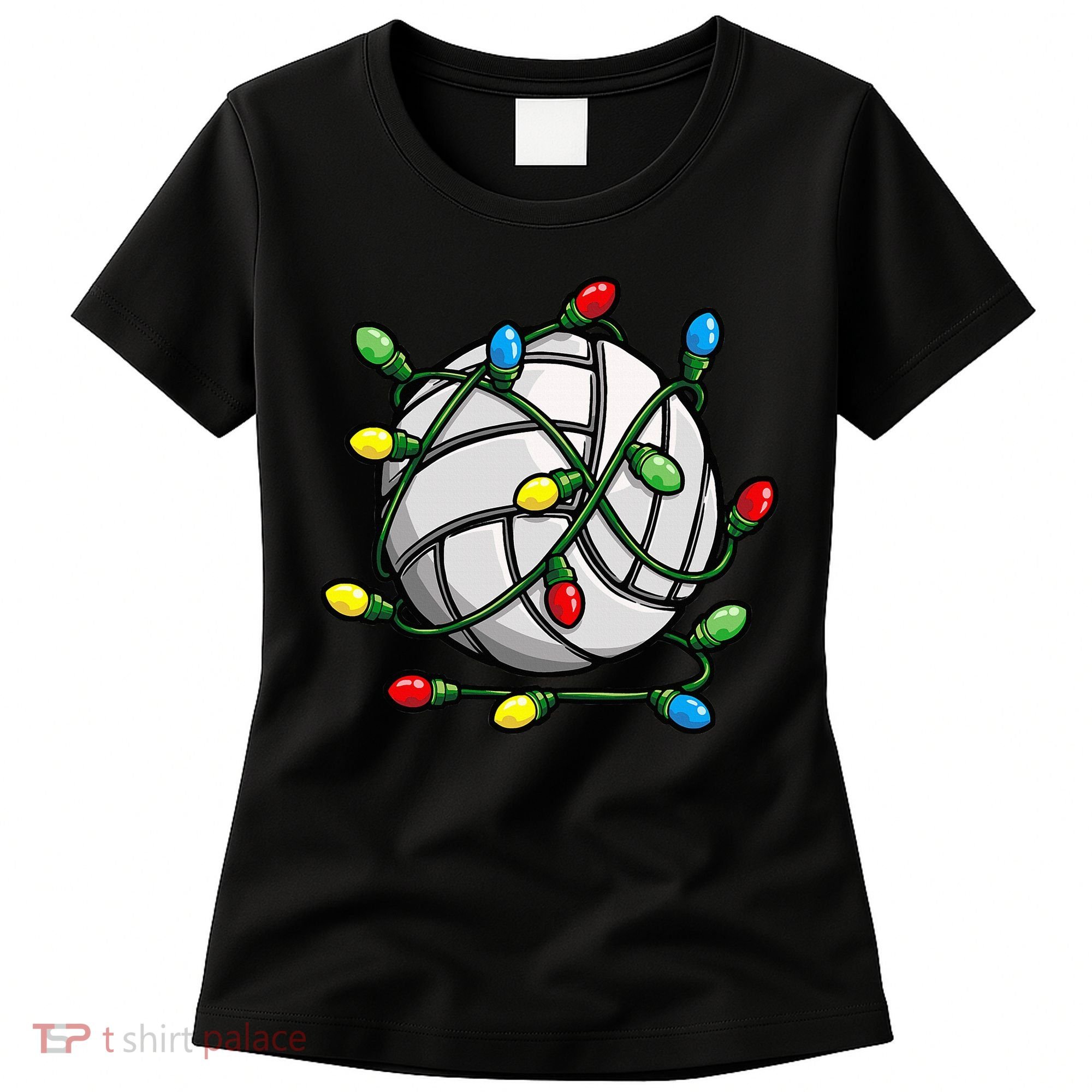 Light Up the Court with Volleyball Christmas Ball Women's T-Shirt