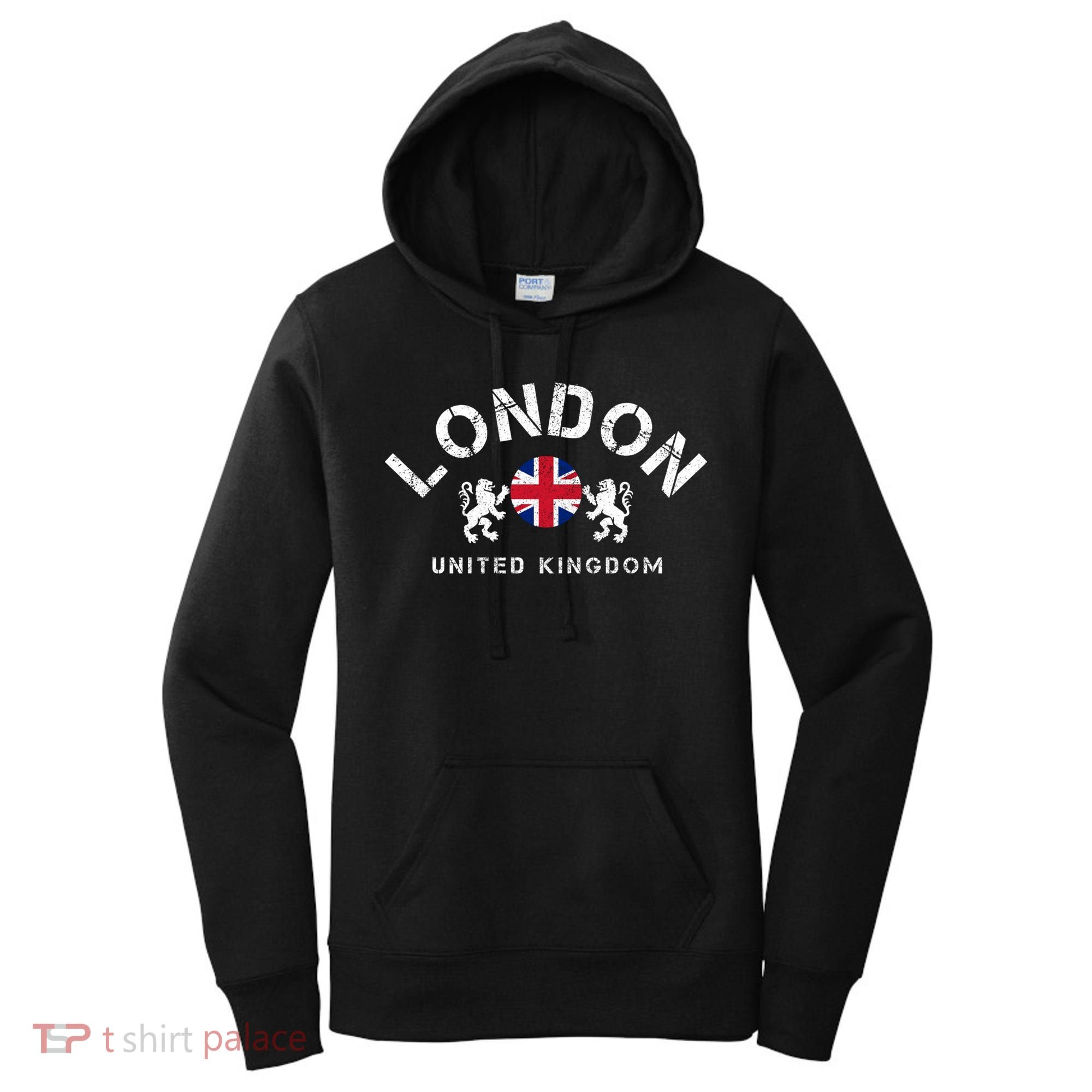 London Uk United Kingdom Union Jack England Souvenir Gift Women's Hoodie
