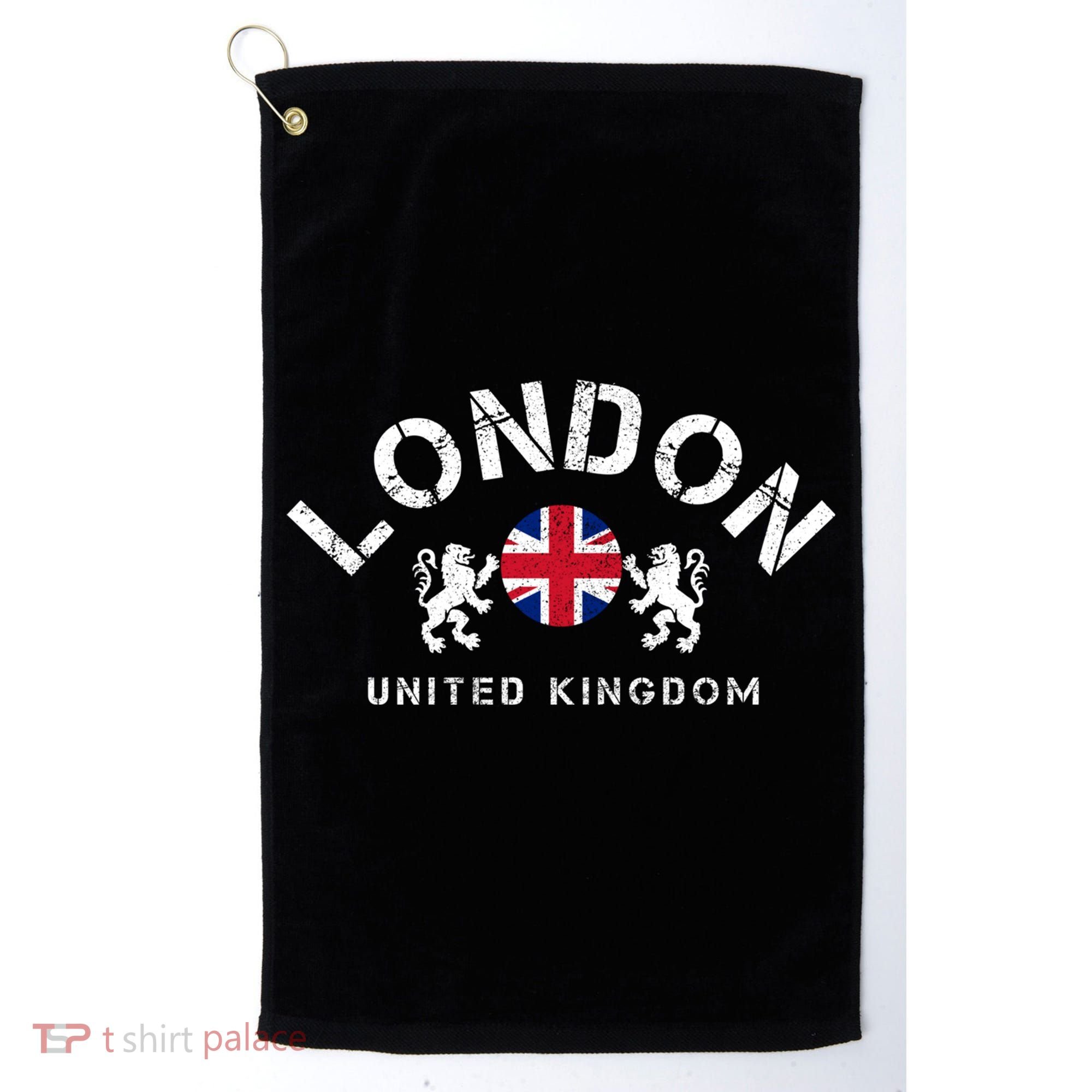 London Uk United Kingdom Union Jack England Souvenir Gift Golf Towel