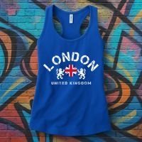 London Uk United Kingdom Union Jack England Souvenir Gift Women's Tank Top thumb 3