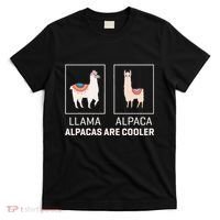 Llama Vs Alpaca Alpacas Are Cooler Funny Alpaca Lover T-Shirt thumb 0
