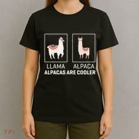 Llama Vs Alpaca Alpacas Are Cooler Funny Alpaca Lover T-Shirt thumb 4