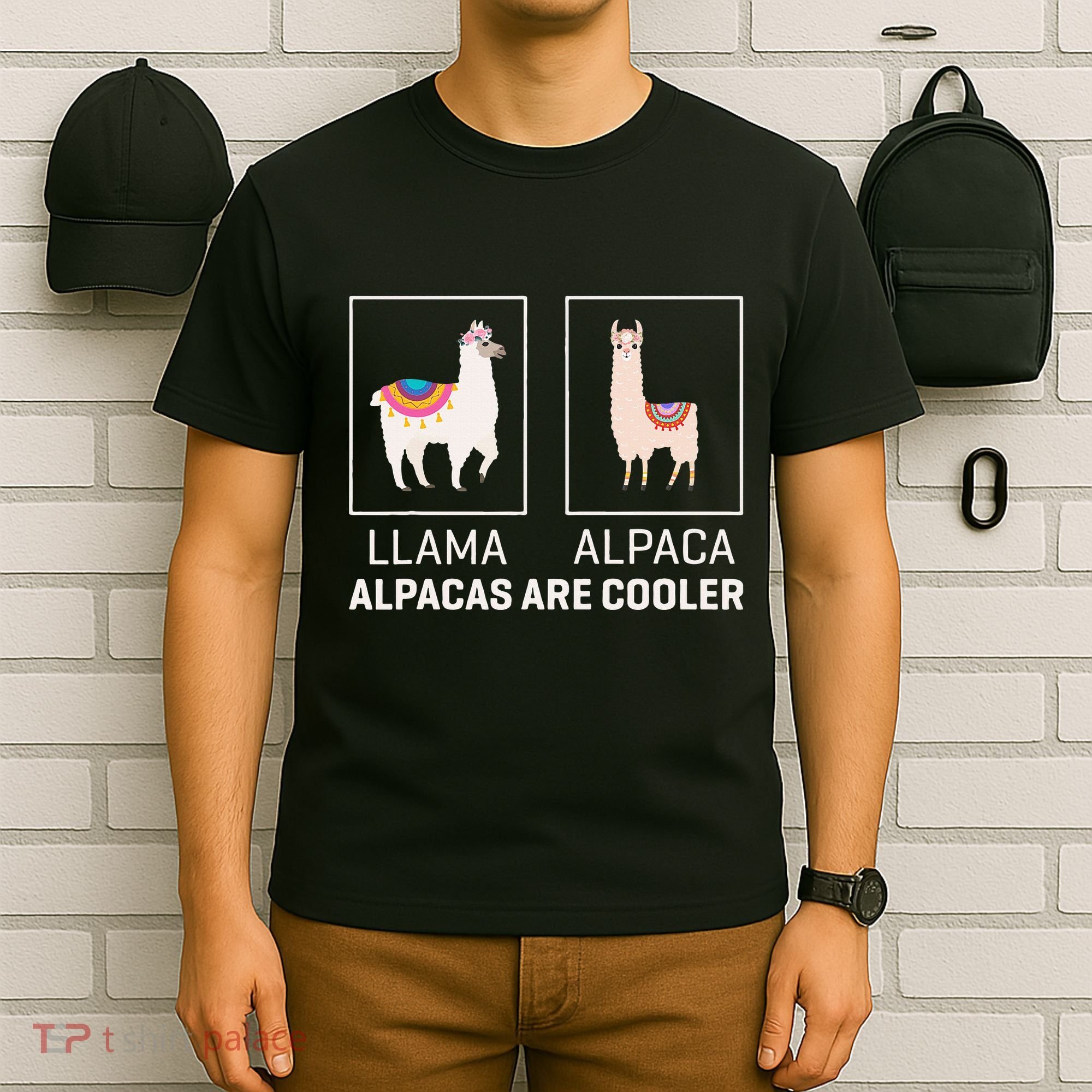 Llama Vs Alpaca Alpacas Are Cooler Funny Alpaca Lover T-Shirt