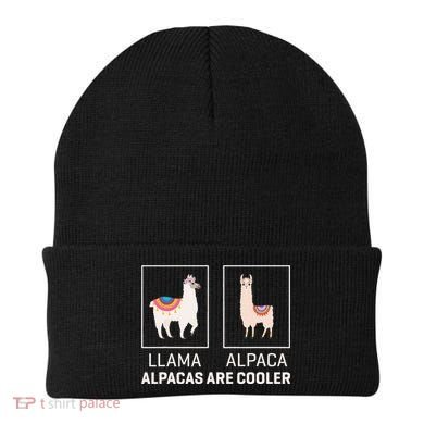 Llama Vs Alpaca Alpacas Are Cooler Funny Alpaca Lover Beanie
