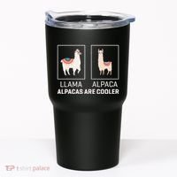 Llama Vs Alpaca Alpacas Are Cooler Funny Alpaca Lover Tumbler thumb 0